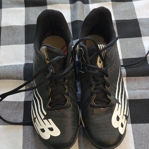 New Balance Black and White Cleats Size 4 Youth